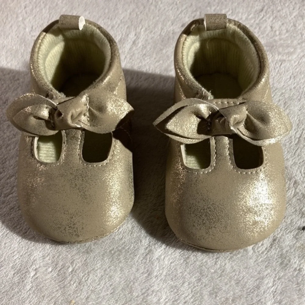 Just One You Carter’s Metallic Gold Baby Moccasins